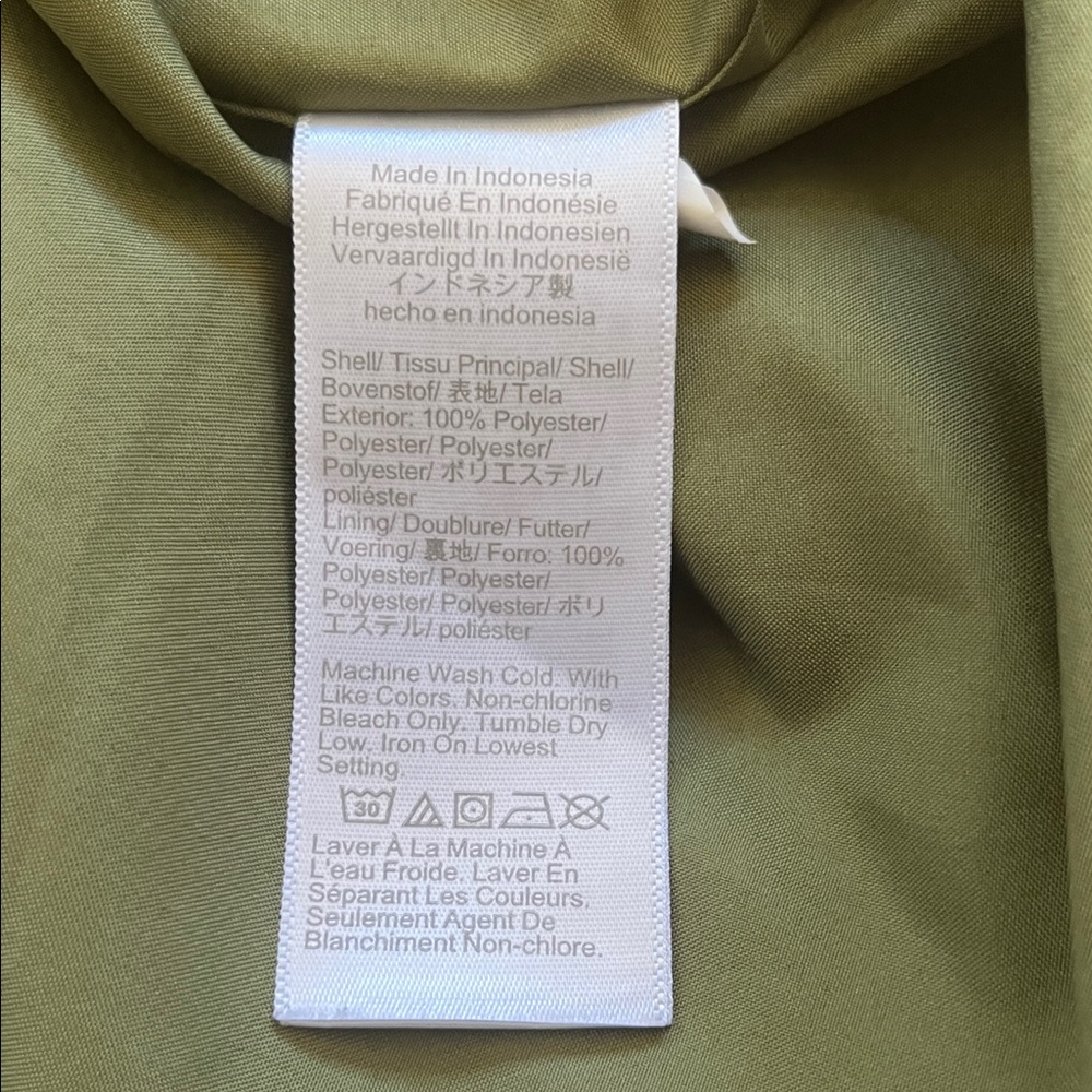 J.Crew Ruffle Neck Sleeveless Blouse Olive Green Keyhole Back Tank Top - Picture 8 of 8